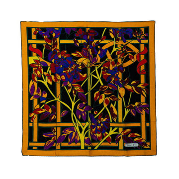 TIFFANY scarf muffler orange multicolor silk women's &Co.
