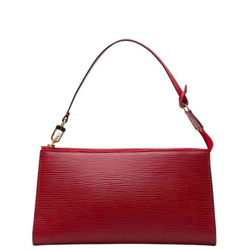 LOUIS VUITTON Epi Pochette Accessory Pouch Handbag M52947 Castilian Red Leather Women's