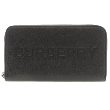 BURBERRY motif long wallet leather ladies