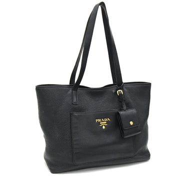 PRADA tote bag 1BG048 black leather storage ladies
