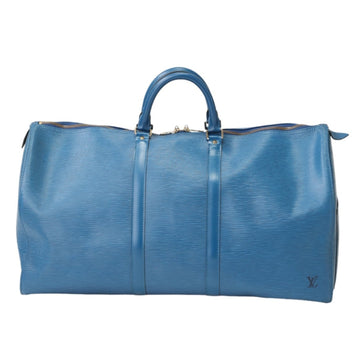 LOUIS VUITTON Boston Bag Keepall 55 Epi Leather M42955 Toledo Blue LV