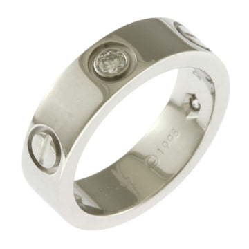 CARTIER Love Half Diamond Ring, Size 10, 18K, Diamond, Women's,