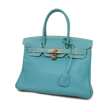 HERMES Handbag Birkin 30 I Engraved Togo Blue Jean Ladies