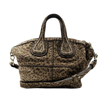 GIVENCHY Handbag Shoulder Bag Nightingale Suede Brown Women's z0379