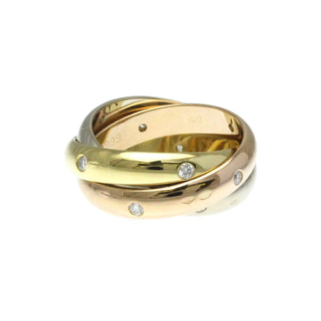CARTIER Trinity Ring 15PD Pink Gold [18K],White Gold [18K],Yellow Gold [18K] Fashion Diamond Band Ring Gold
