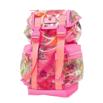 GUCCI Backpack Flora 555549 Vinyl Pink Women's