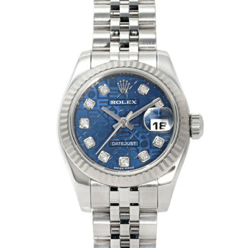 ROLEX Datejust 26 179174G Blue Dial Wristwatch Ladies