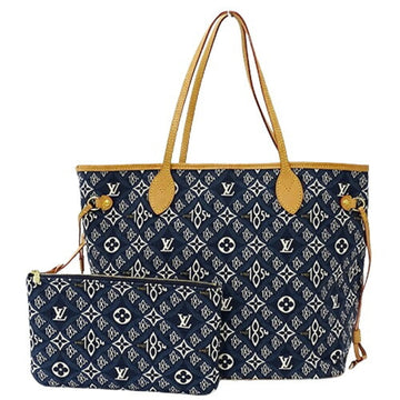 LOUIS VUITTON Bag Monogram Jacquard SINCE 1854 Women's Brand Tote Neverfull MM Blue M57484