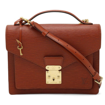 LOUIS VUITTON Epi Monceau handbag, second bag, shoulder brown, Kenya Brown M52123