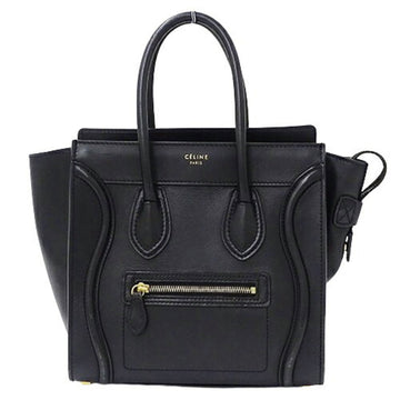 CELINE bag ladies brand handbag leather luggage micro shopper black