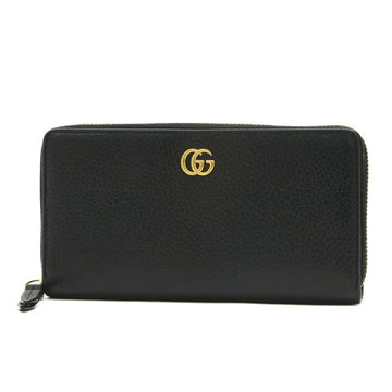 GUCCI Petit Marmont Round Long Wallet Leather Black 456117
