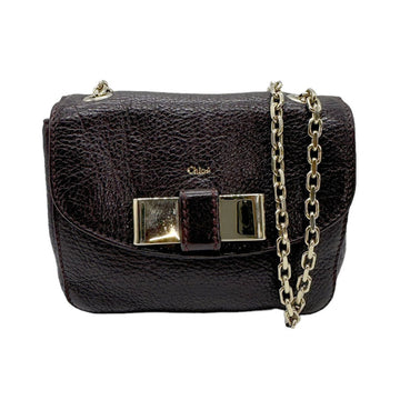 CHLOeChloe  Shoulder Bag Leather Bordeaux Women's z0656