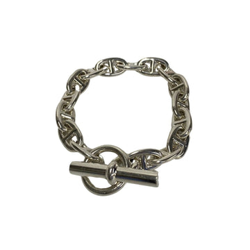 HERMES Chaine d'Ancle MM 16 frames Silver 925 Bracelet Bangle 28580