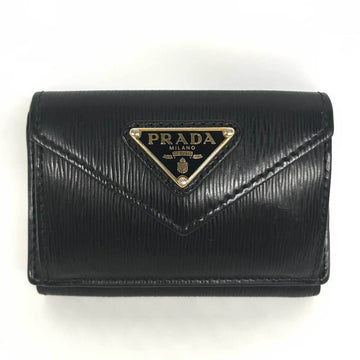 PRADA Wallet Vitello Move Leather 1MH021  Black