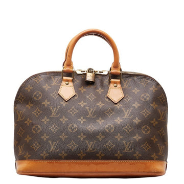 LOUIS VUITTON Monogram Alma PM Handbag M51130 Brown PVC Leather Women's