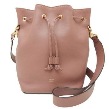 FENDI Montresor 8BT298 Shoulder Bag Leather Pink Beige 251639