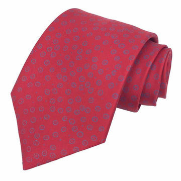 HERMES tie, polka dot pattern, geometric red, men's