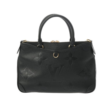 LOUIS VUITTON Monogram Empreinte Trianon PM Noir M46488 Women's Leather Handbag