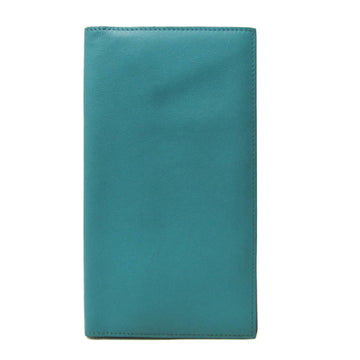 HERMES Citizen Twill Long Silk In Men,Women Swift Leather Long Wallet [bi-fold] Green