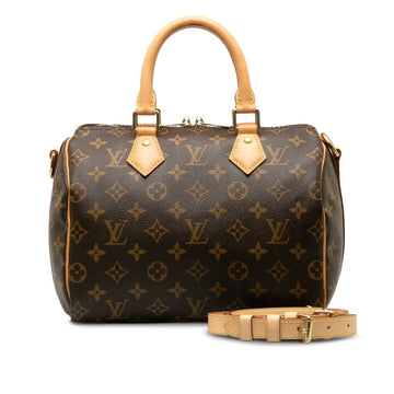 LOUIS VUITTON Monogram Speedy Bandouliere 25 Handbag Shoulder Bag M41113 Brown PVC Leather Women's