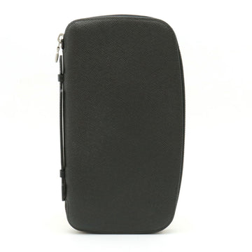 LOUIS VUITTON Taiga Organizer Atoll Travel Case Second Bag Leather Ardoise Black M30652