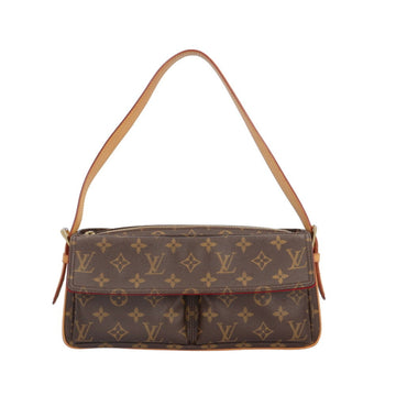 LOUIS VUITTON Vivacite MM Monogram Handbag Canvas M51164 Brown Women's
