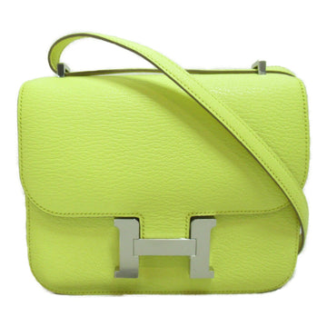 HERMES Constance Mini Limoncello Shoulder Bag Yellow Limoncello Shave leather