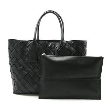 BOTTEGA VENETA Maxi Intrecciato Tote Bag Shoulder Leather Black 629888