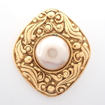 CHANEL Imitation pearl design brooch gold ladies