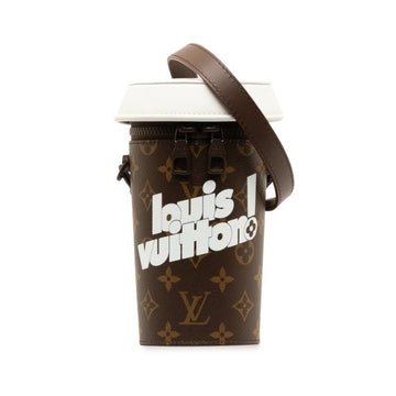 LOUIS VUITTON Monogram Everyday LV Shoulder Bag Coffee Cup M80812 Brown White PVC Leather Women's