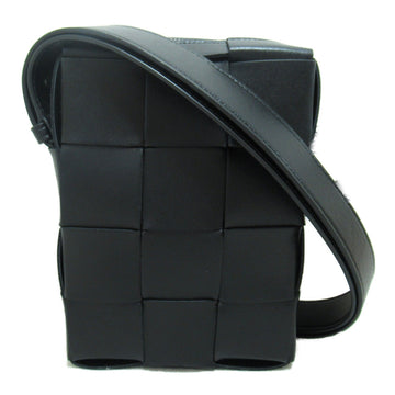 BOTTEGA VENETA Cassette Shoulder Bag Black Calfskin [cowhide] 765937VBWD38803
