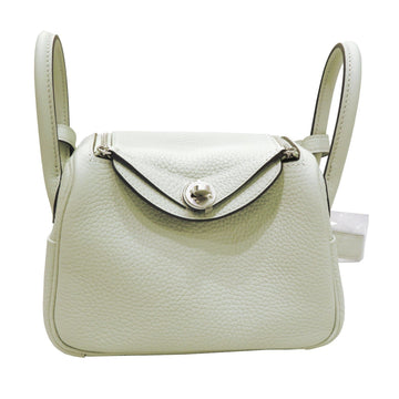 HERMES Lindy handbag, Greeneve/Silver hardware, Taurillon, B stamp, women's and men's bags