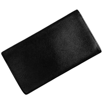 HERMES Bi-fold Long Wallet MC2 Fleming Black Green - f-20301 Billfold Leather Epsom X Stamp  Women's Unisex