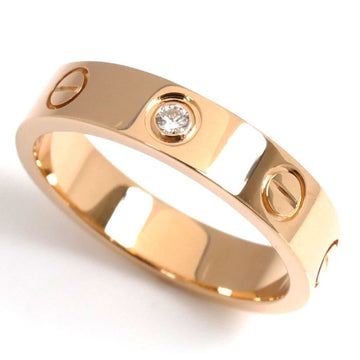 CARTIER K18PG Pink Gold Love Ring 1P Diamond B4050749 Size 9 49 4.1g Women's