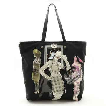 PRADA Robot Collection Model Motif Tote Bag Shoulder Nylon Beads NERO Black Purchased at a domestic boutique B4501A