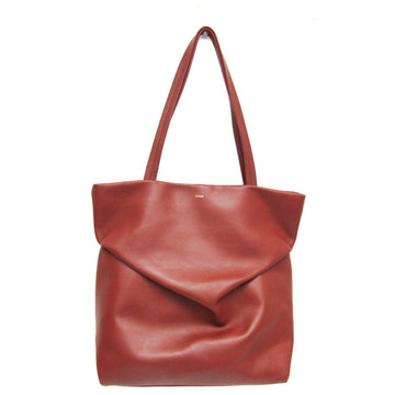 Chloe Women's Leather Tote Bag Red Brown