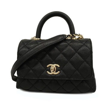 CHANEL Handbag Matelasse Chain Shoulder Caviar Skin Black Ladies