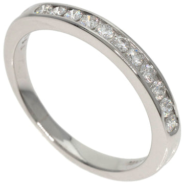 TIFFANY & Co. Half Eternity Diamond Ring, Platinum PT950, Women's,