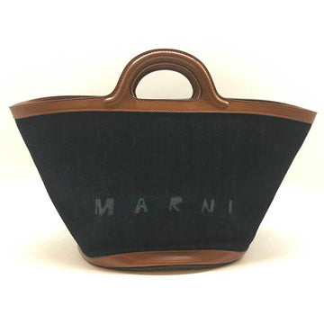MARNI Women's Navy Handbag BMMP0097L1 Denim Leather