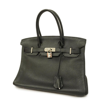 HERMES handbag Birkin 30 K engraved Taurillon Clemence black ladies