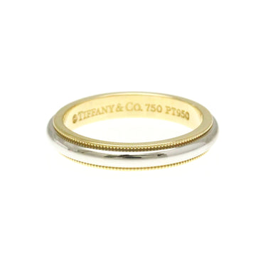 TIFFANY Classic Milgrain Ring Platinum,Yellow Gold [18K] Fashion No Stone Band Ring Gold,Silver