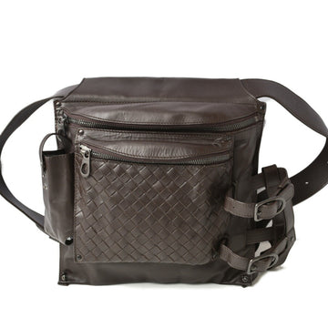 BOTTEGA VENETA Shoulder Bag/Waist Pouch  Body Bag Leather Dark Brown 121604 V4651 2040