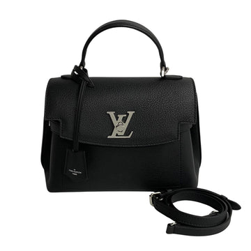 LOUIS VUITTON Lockme Ever Leather 2way Handbag Shoulder Bag Noir 341-2