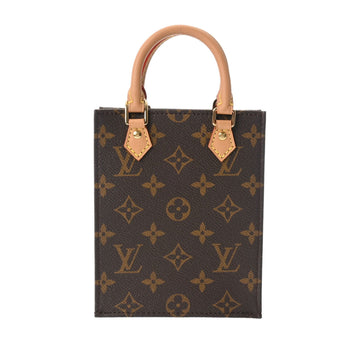 LOUIS VUITTON Monogram Petite Sac Plat Brown M69442 Women's Canvas Handbag