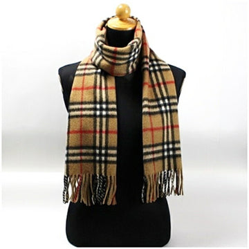 BURBERRY's of London Cashmere Scarf Camel x Check 154 31 cm S OF LONDON Women's Unisex