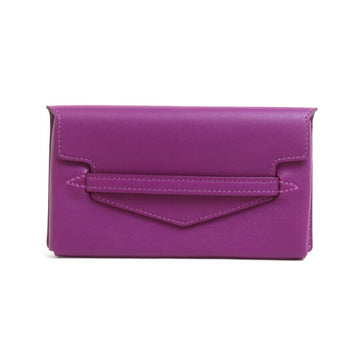 HERMES Smartphone Case Smart Pochette Swift Leather Purple Men's Women's 55660f