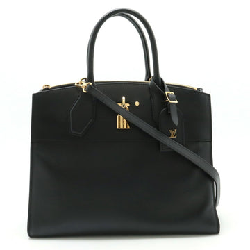 LOUIS VUITTON City Steamer MM Handbag Shoulder Bag Leather Noir Black M51026