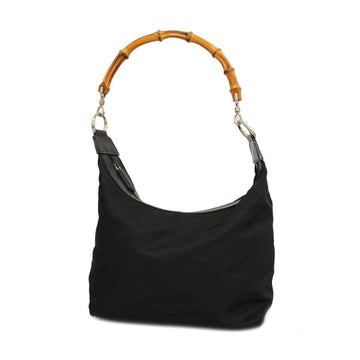 GUCCI Shoulder Bag Bamboo 000 1956 0531 Nylon Black Women's