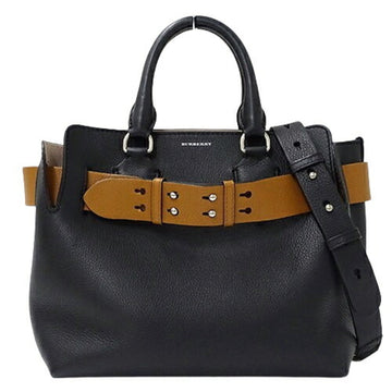 BURBERRY Bag Women's Handbag Shoulder 2way Leather Belt Small Black Brown