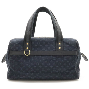 LOUIS VUITTON Monogram Josephine GM Handbag Boston Bag Canvas Leather TST Blue M92411
